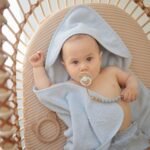 Mushie rankšluostis su gobtuvu, Baby Blue