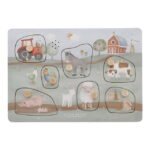 Dėlionė su gyvūnų garsais Little Farm Little Dutch