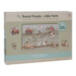 Dėlionė su gyvūnų garsais Little Farm Little Dutch