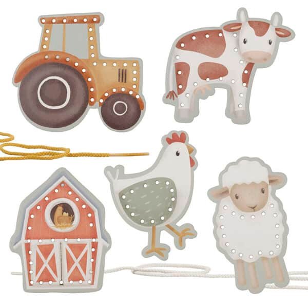 Kortelių vėrimo rinkinys Little Farm Little Dutch