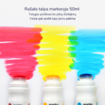Išplaunami taškiniai markeriai flomasteriai - 12 spalvų