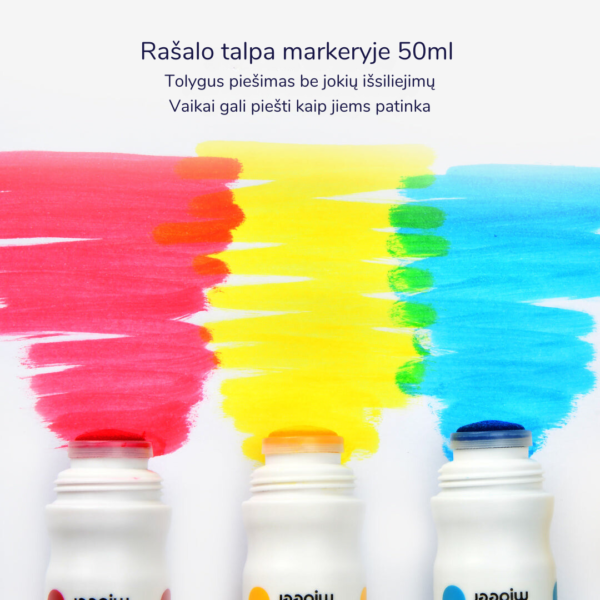 Išplaunami taškiniai markeriai flomasteriai - 12 spalvų