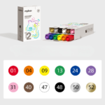 Akriliniai markeriai flomasteriai minkštu antgaliu - 12 spalvų